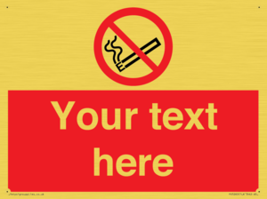 Custom No E-cigarettes / Vaping Sign